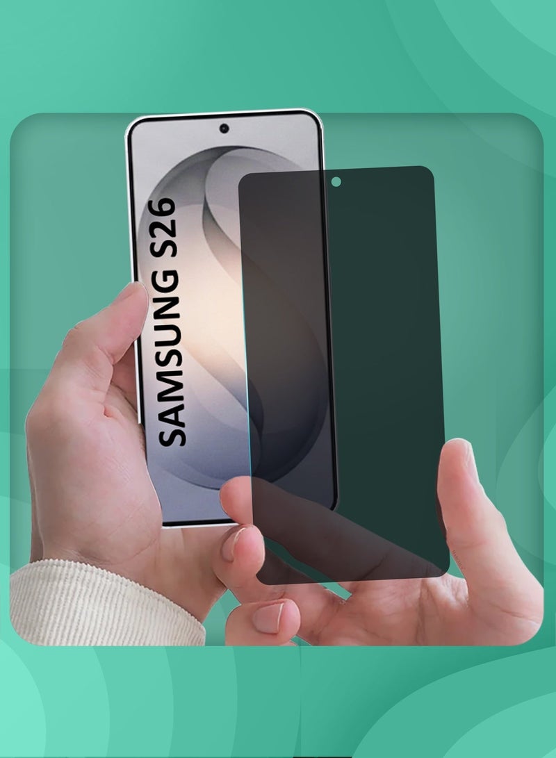 CATANES 2 Pack For Samsung Galaxy S26 Tempered Glass Screen Protector - Ultra Clear & Scratch Resistant - Bubble-Free Easy Installation- Privacy - Image 5